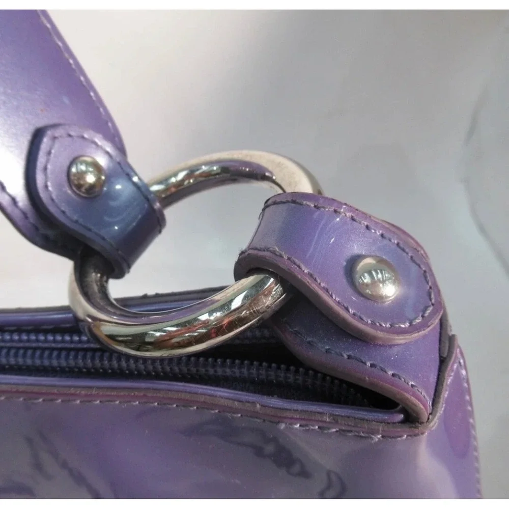 Beijo by Susan Handley Vintage Retro Purple Patent Shoulder Bag Y2K Purse